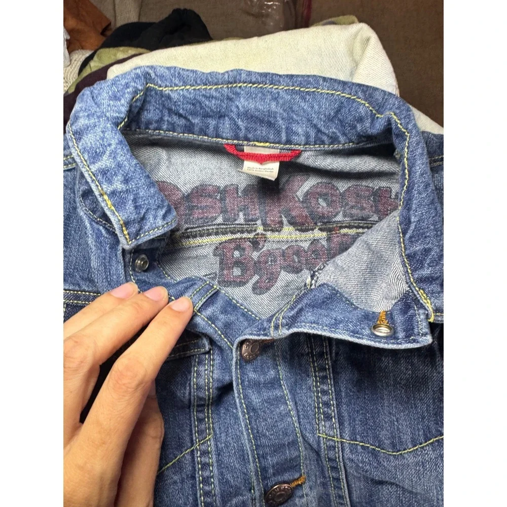 OshKosh Bgosh Kids Medium Wash Denim Trucker Jacket Size 6 Blue Cotton 463-374